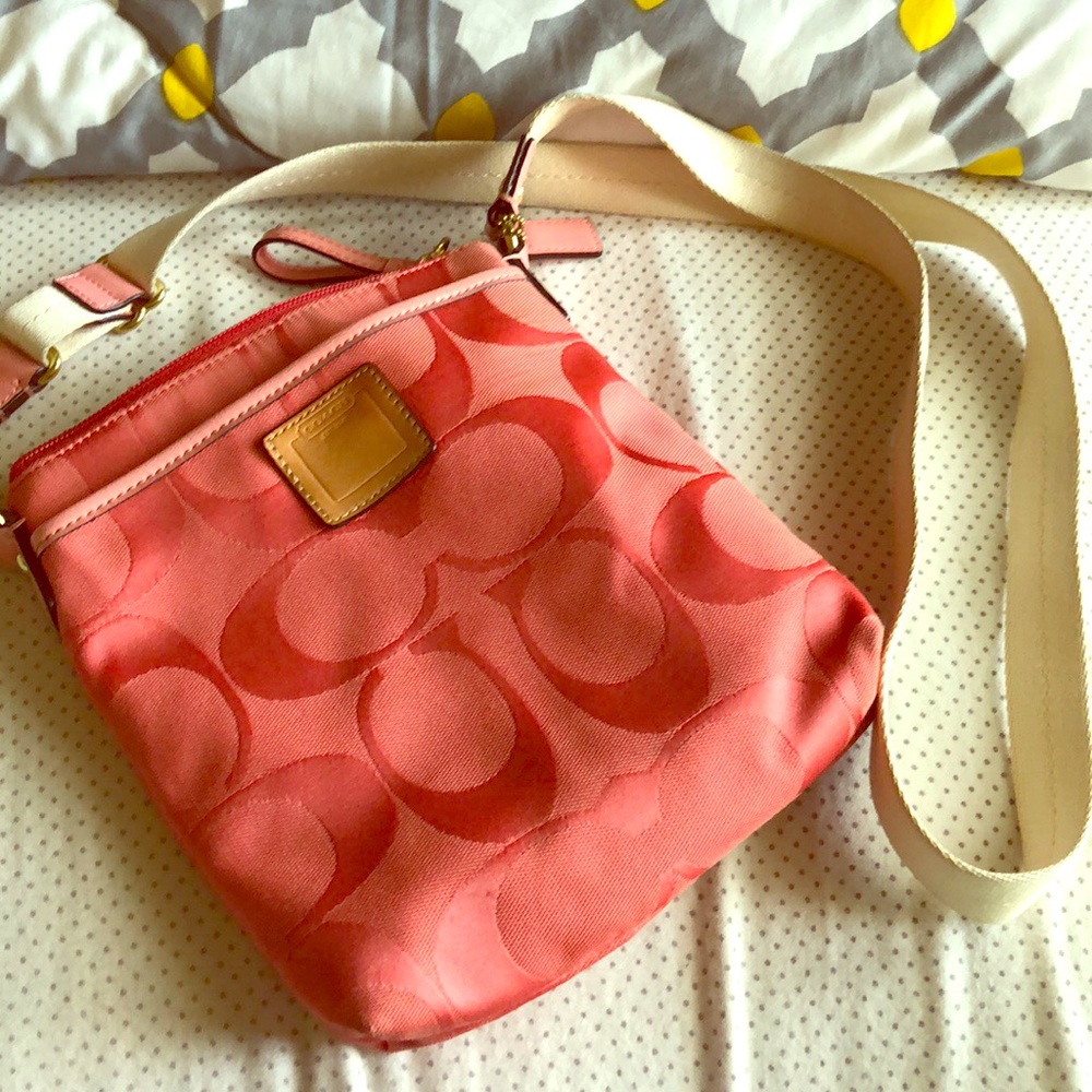 Coral Coach Crossbody